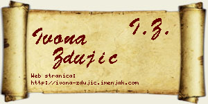 Ivona Zdujić vizit kartica